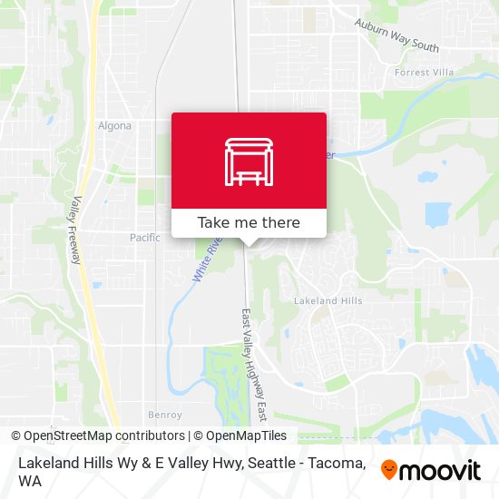 Lakeland Hills Wy & E Valley Hwy map
