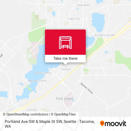 Portland Ave SW & Maple St SW map