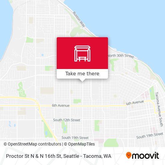 Proctor St N & N 16th St map