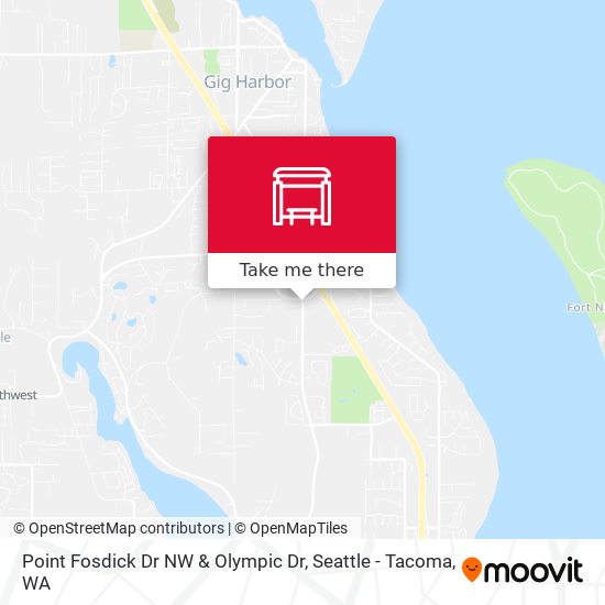 Point Fosdick Dr NW & Olympic Dr map