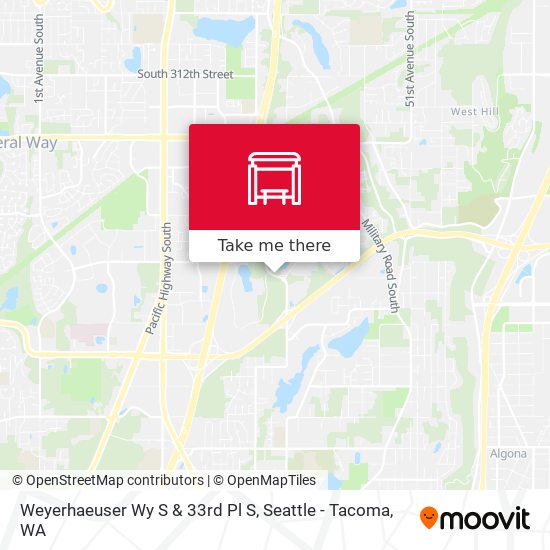 Mapa de Weyerhaeuser Wy S & 33rd Pl S