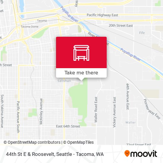 44th St E & Roosevelt map