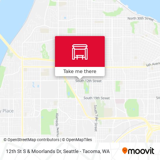 12th St S & Moorlands Dr map