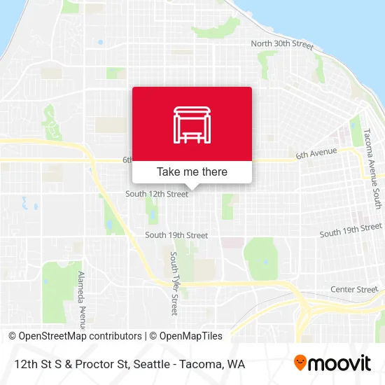 12th St S & Proctor St map