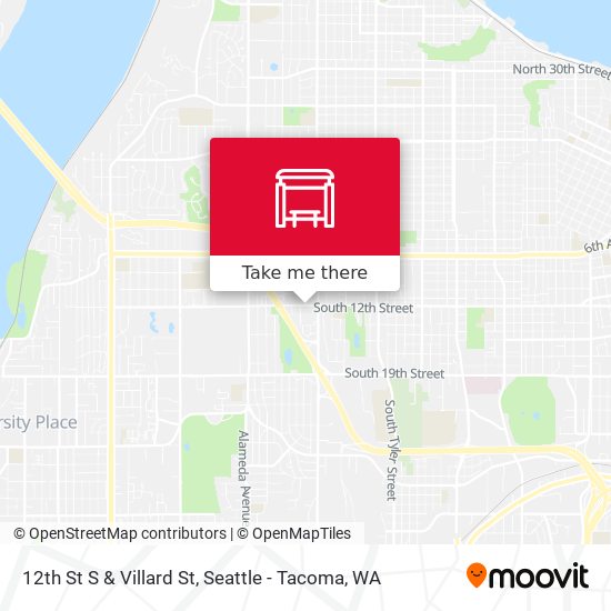 12th St S & Villard St map