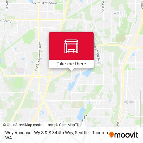 Weyerhaeuser Wy S & S 344th Way map