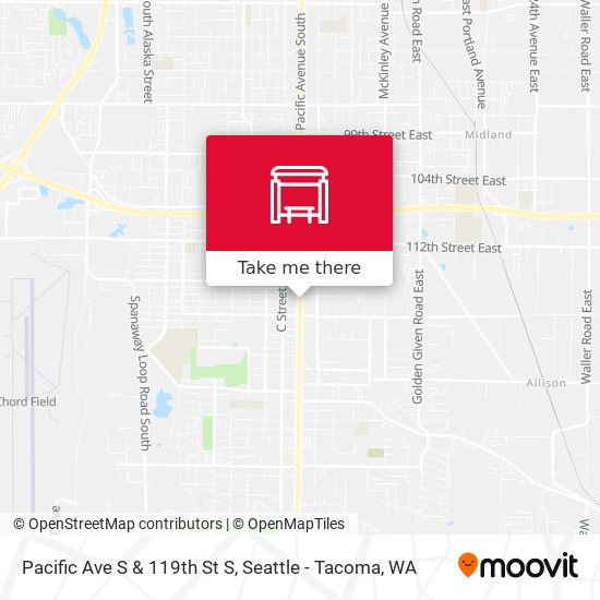 Mapa de Pacific Ave S & 119th St S