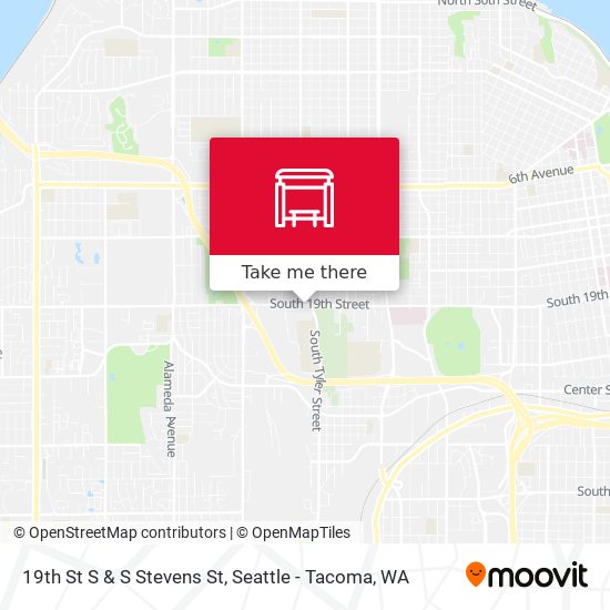 19th St S & S Stevens St map