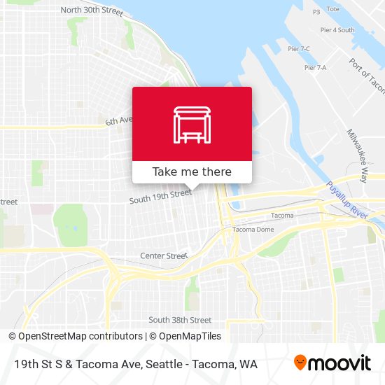 19th St S & Tacoma Ave map