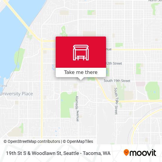 19th St S & Woodlawn St map