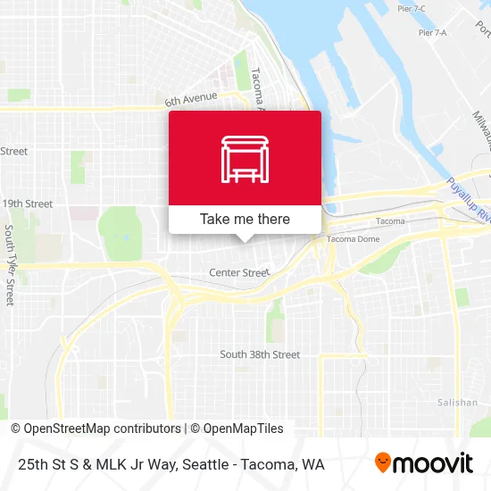 25th St S & MLK Jr Way map