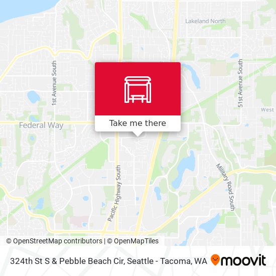 324th St S & Pebble Beach Cir map