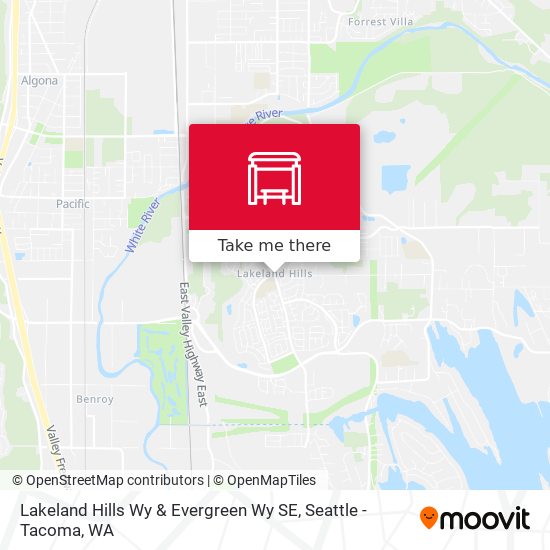 Lakeland Hills Wy & Evergreen Wy SE map