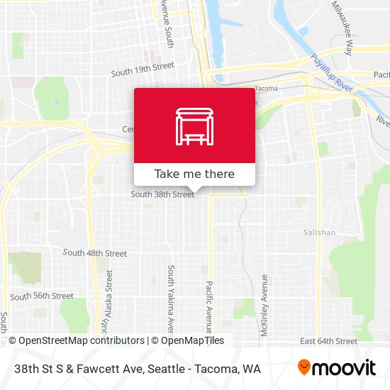 38th St S & Fawcett Ave map