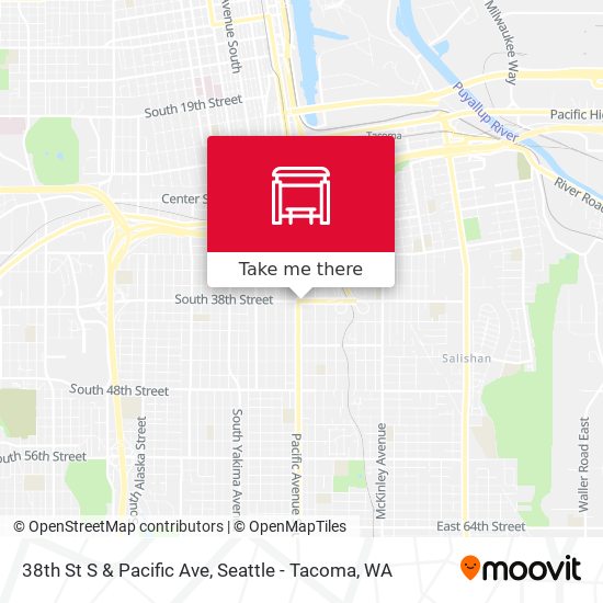 Mapa de 38th St S & Pacific Ave