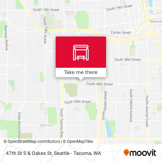 47th St S & Oakes St map