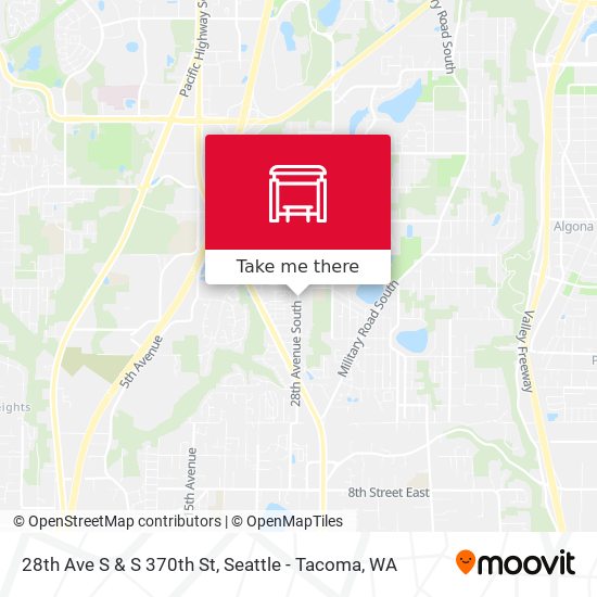 28th Ave S & S 370th St map