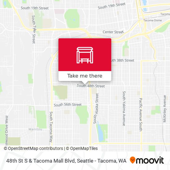 48th St S & Tacoma Mall Blvd map