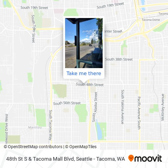 48th St S & Tacoma Mall Blvd map