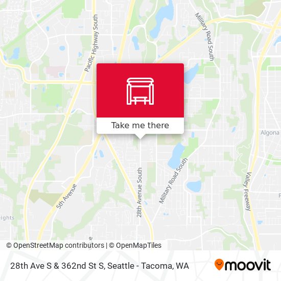 Mapa de 28th Ave S & 362nd St S