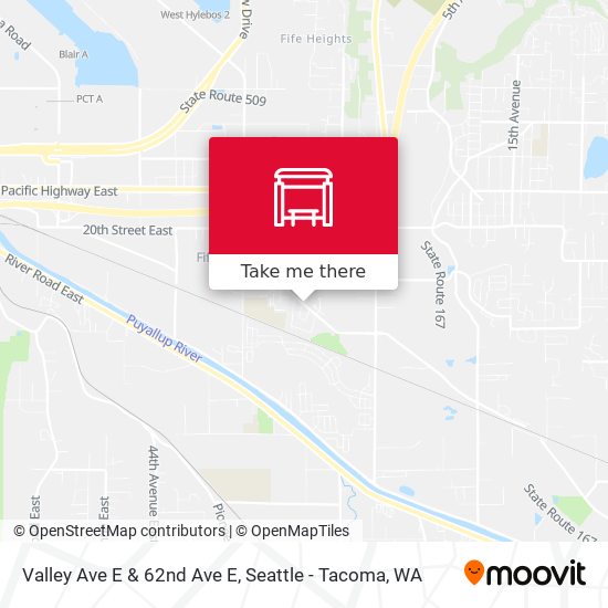 Mapa de Valley Ave E & 62nd Ave E