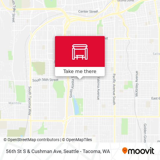 Mapa de 56th St S & Cushman Ave