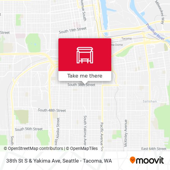 38th St S & Yakima Ave map