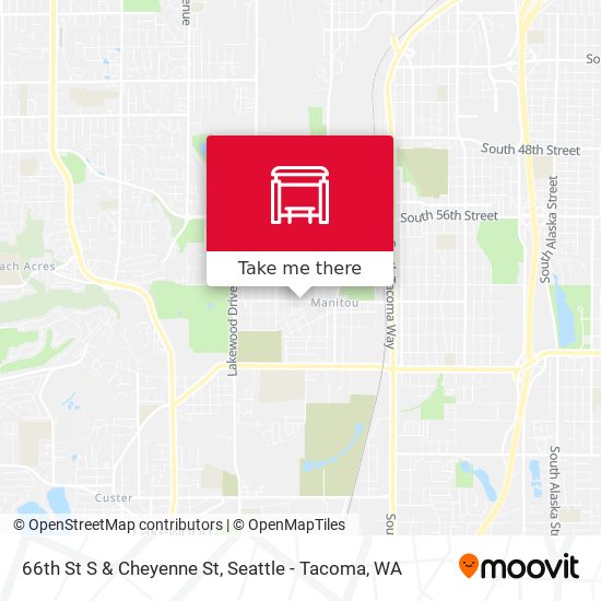 66th St S & Cheyenne St map