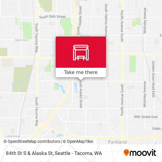 84th St S & Alaska St map