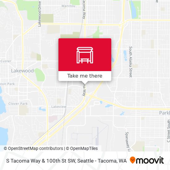 S Tacoma Way & 100th St SW map