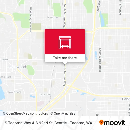 S Tacoma Way & S 92nd St map