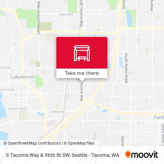 S Tacoma Way & 96th St SW map