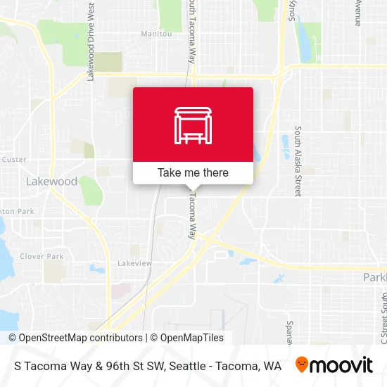 Mapa de S Tacoma Way & 96th St SW