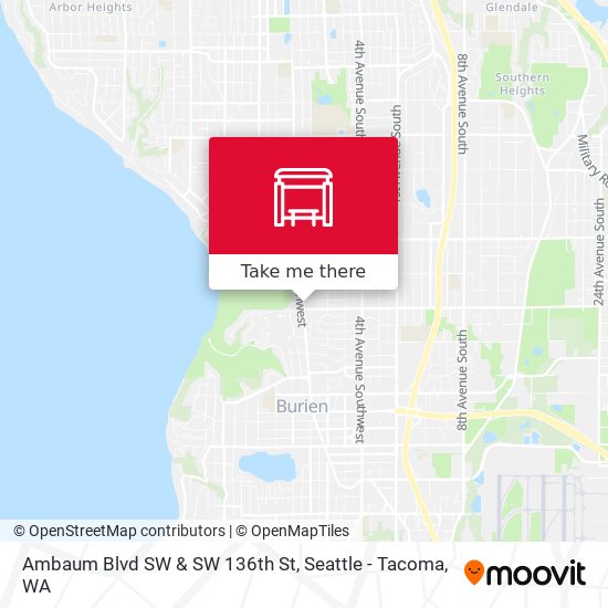 Ambaum Blvd SW & SW 136th St map