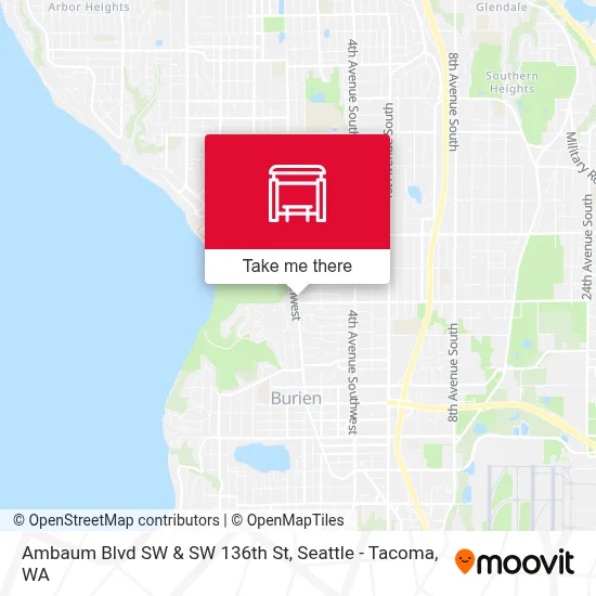 Ambaum Blvd SW & SW 136th St map