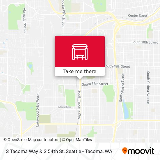 Mapa de S Tacoma Way & S 54th St