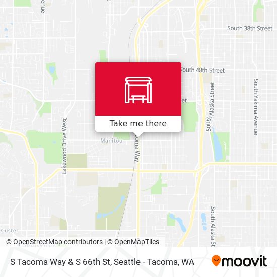 S Tacoma Way & S 66th St map