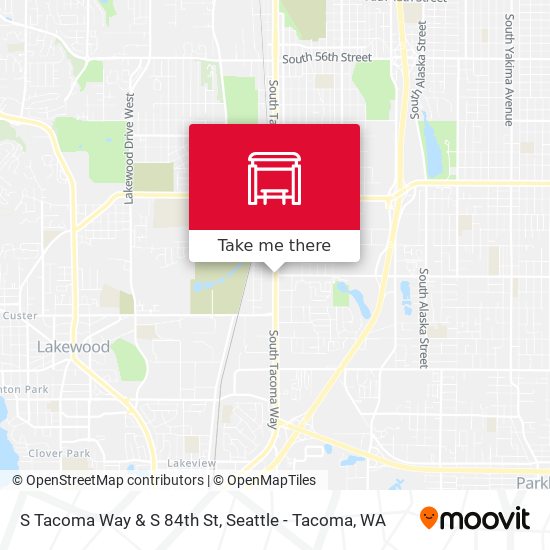 S Tacoma Way & S 84th St map