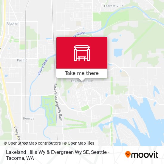 Lakeland Hills Wy & Evergreen Wy SE map