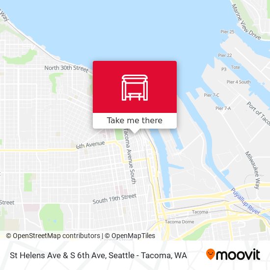 Mapa de St Helens Ave & S 6th Ave