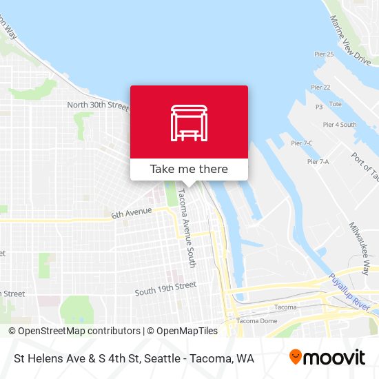 St Helens Ave & S 4th St map