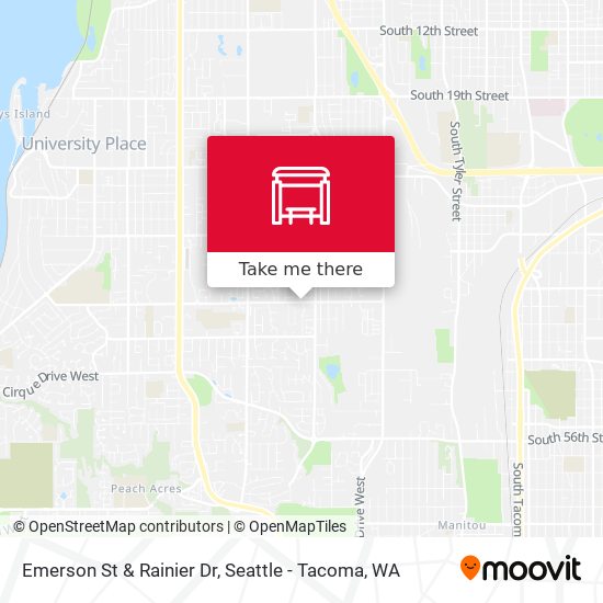 Emerson St & Rainier Dr map