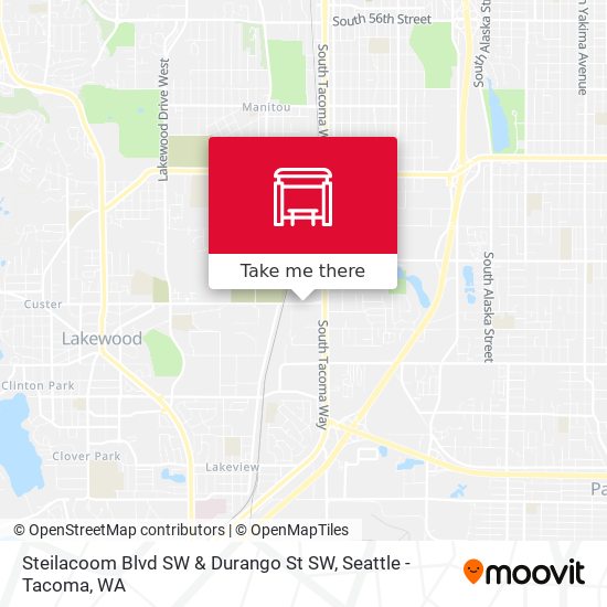 Steilacoom Blvd SW & Durango St SW map