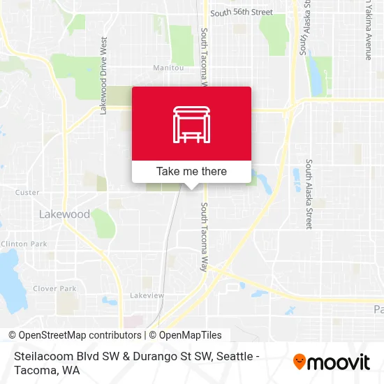 Steilacoom Blvd SW & Durango St SW map