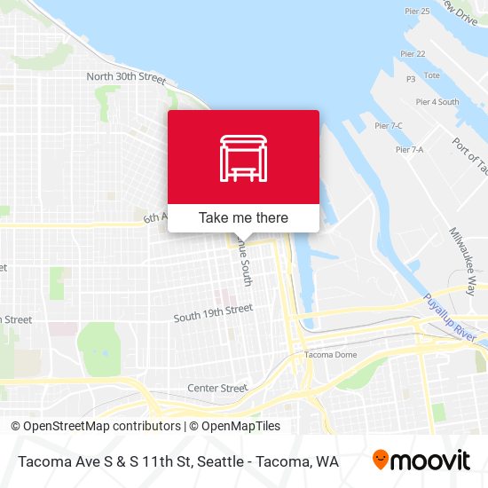 Tacoma Ave S & S 11th St map