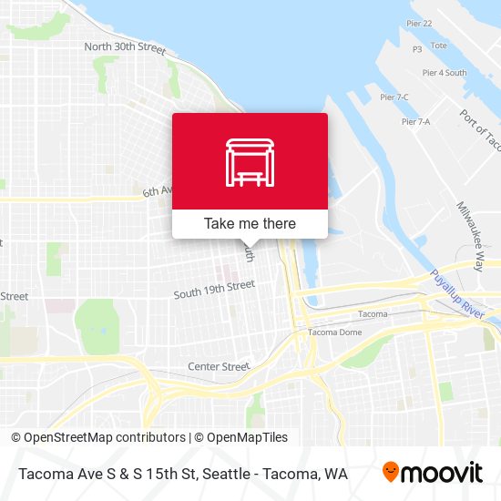 Mapa de Tacoma Ave S & S 15th St
