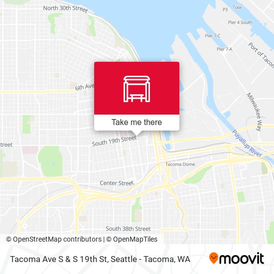 Tacoma Ave S & S 19th St map