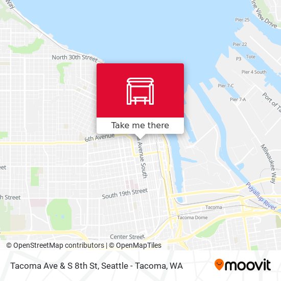 Mapa de Tacoma Ave & S 8th St