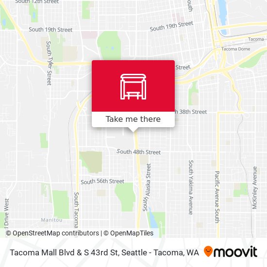 Mapa de Tacoma Mall Blvd & S 43rd St