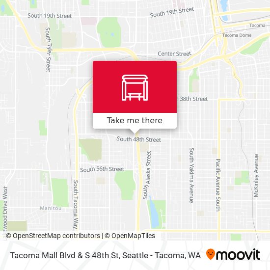 Tacoma Mall Blvd & S 48th St map